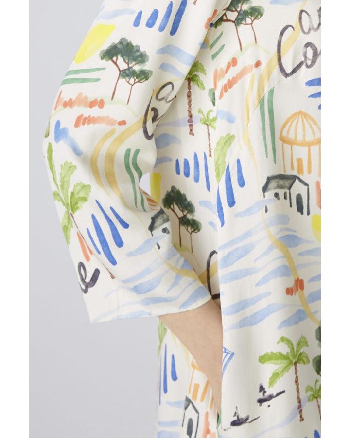 Oui Tropical Motif Print Dress