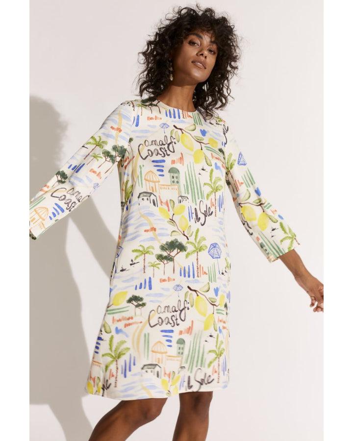 Oui Tropical Motif Print Dress