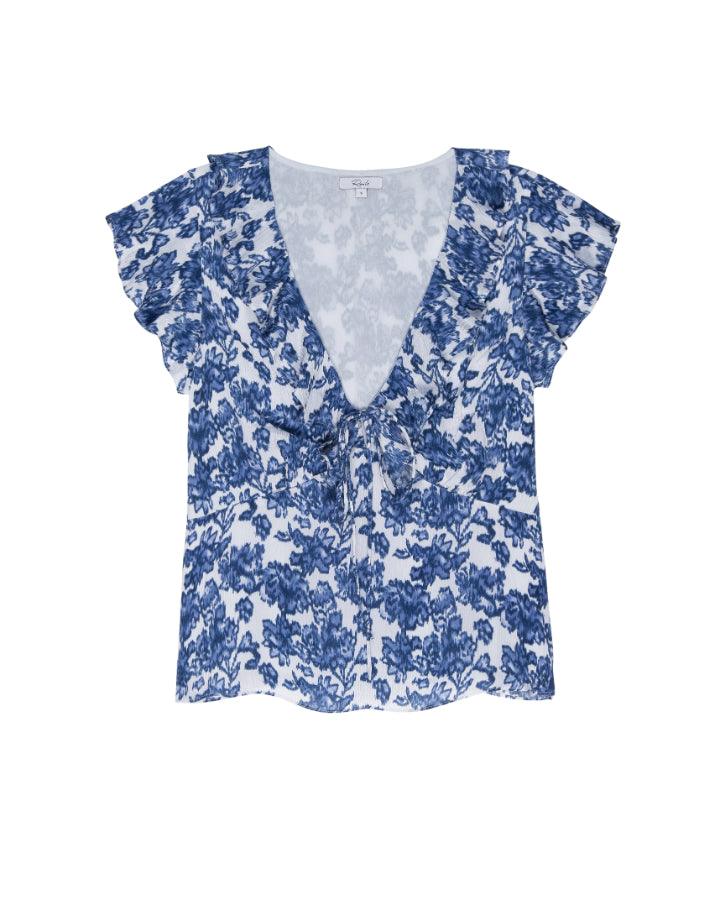 Rails Carmine Chambray Floral Top