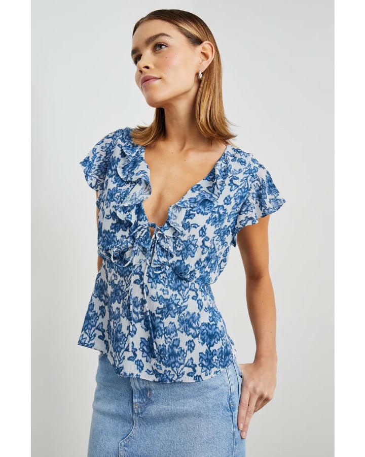 Rails Carmine Chambray Floral Top