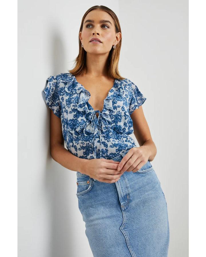 Rails Carmine Chambray Floral Top