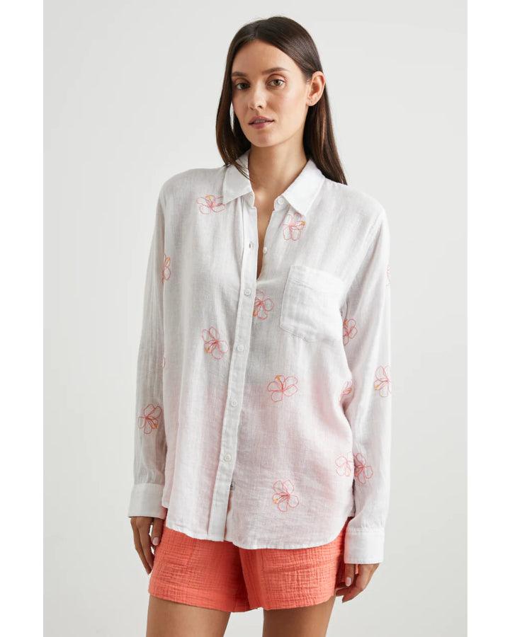 Rails Charli Hibiscus Embroidered Shirt