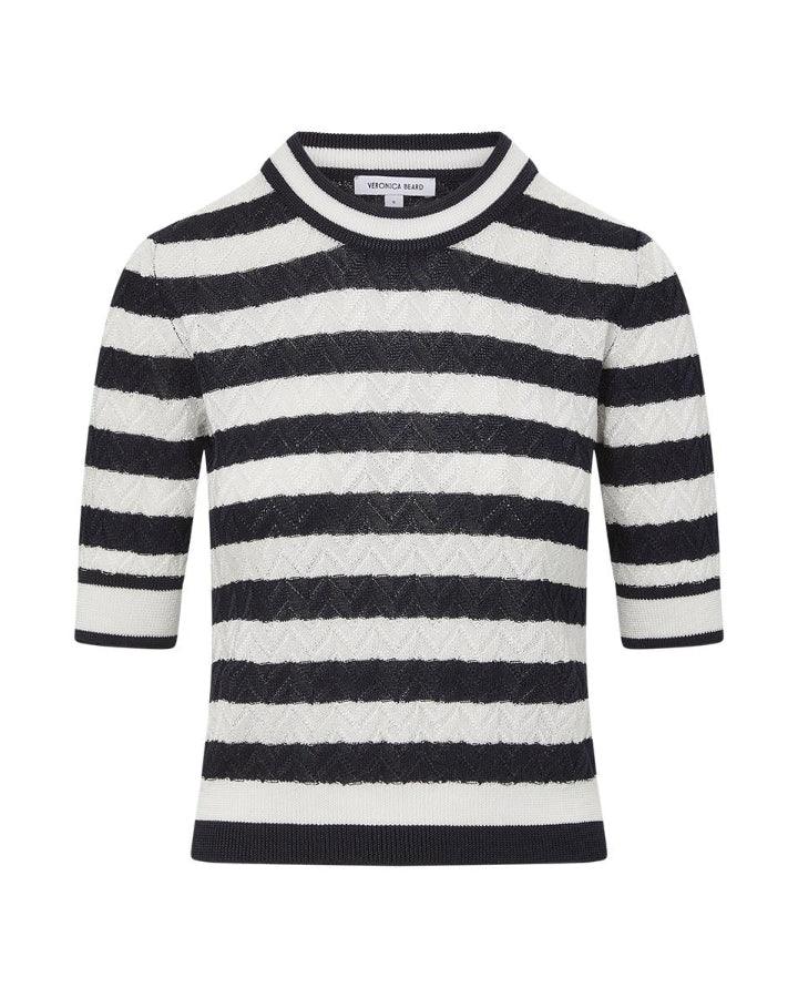 Veronica Beard Lisbeth Stripe Knit Top