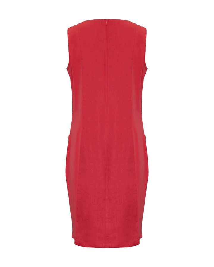 Blush No. 9 - Linen Sleeveless Dress True Red