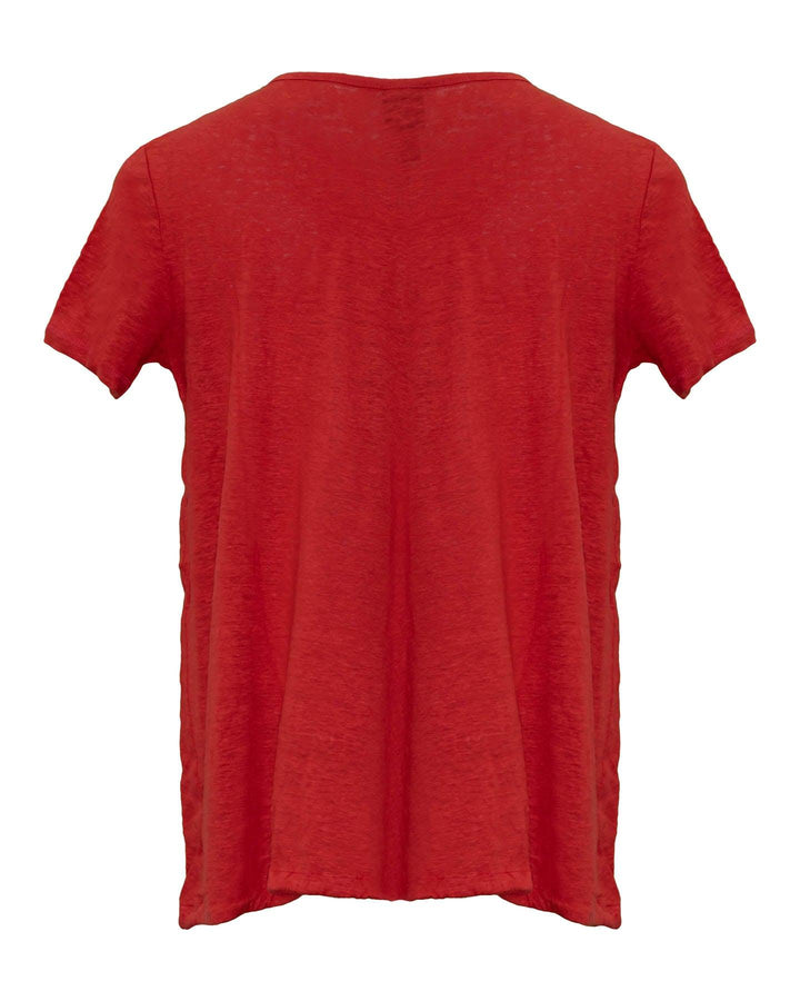 Blush No. 9 - Linen T-Shirt True Red