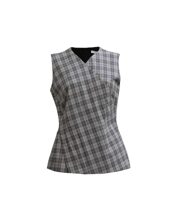 Boss - Irmala Sleeveless Plaid Top