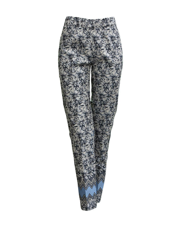 D-Exterior - Floral Print Pull-on Pants