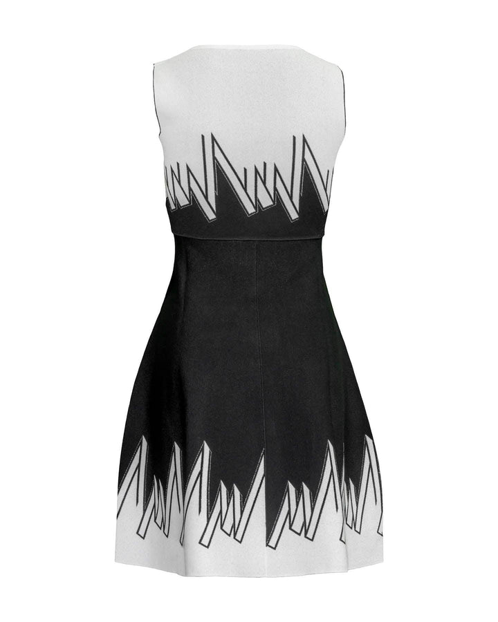 D-Exterior - Intarsia Fit & Flair Dress