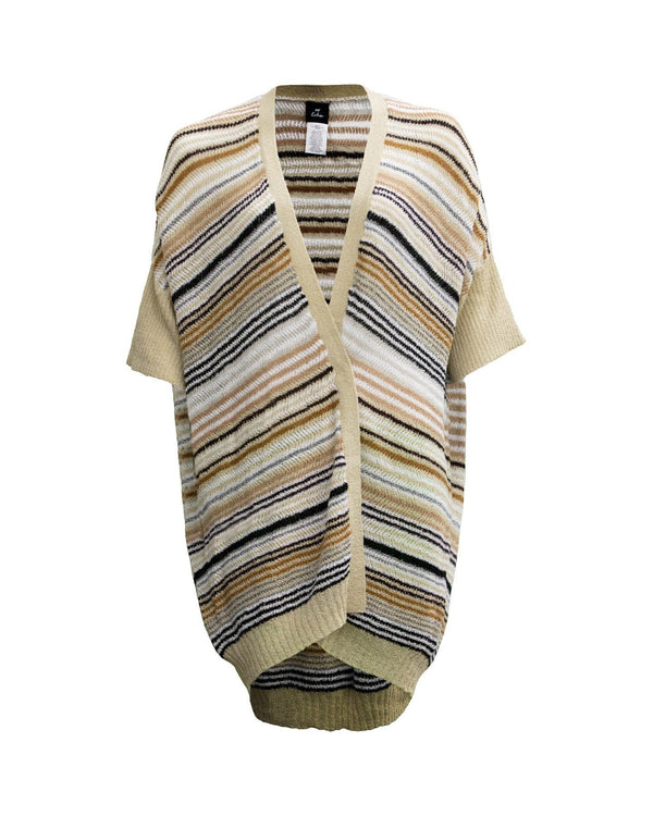 Echo - Striped Open Cardigan