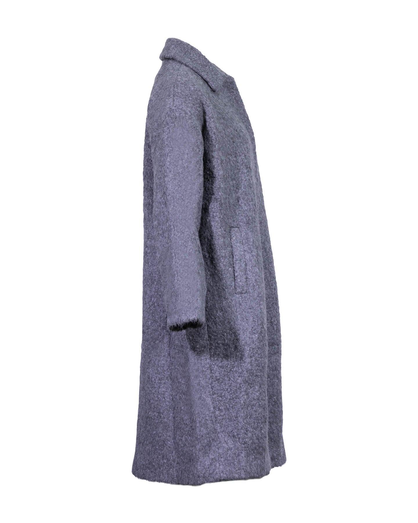 Eileen fisher blue alpaca on sale coat