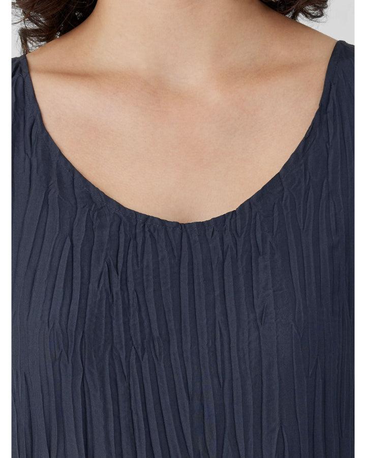 Eileen Fisher - Crushed Silk Tiered Dress