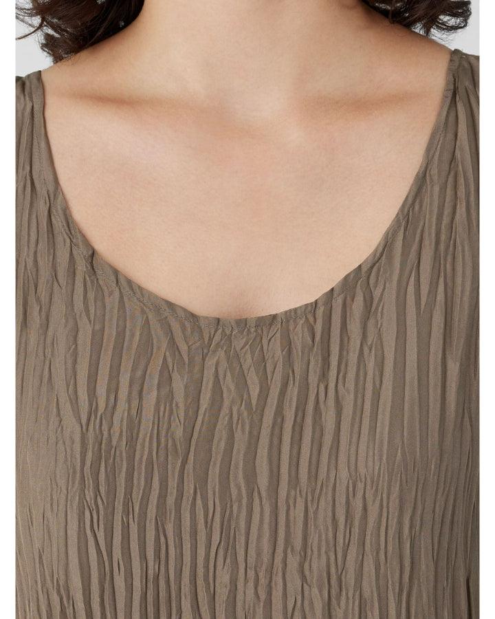 Eileen Fisher - Crushed Silk Tiered Dress