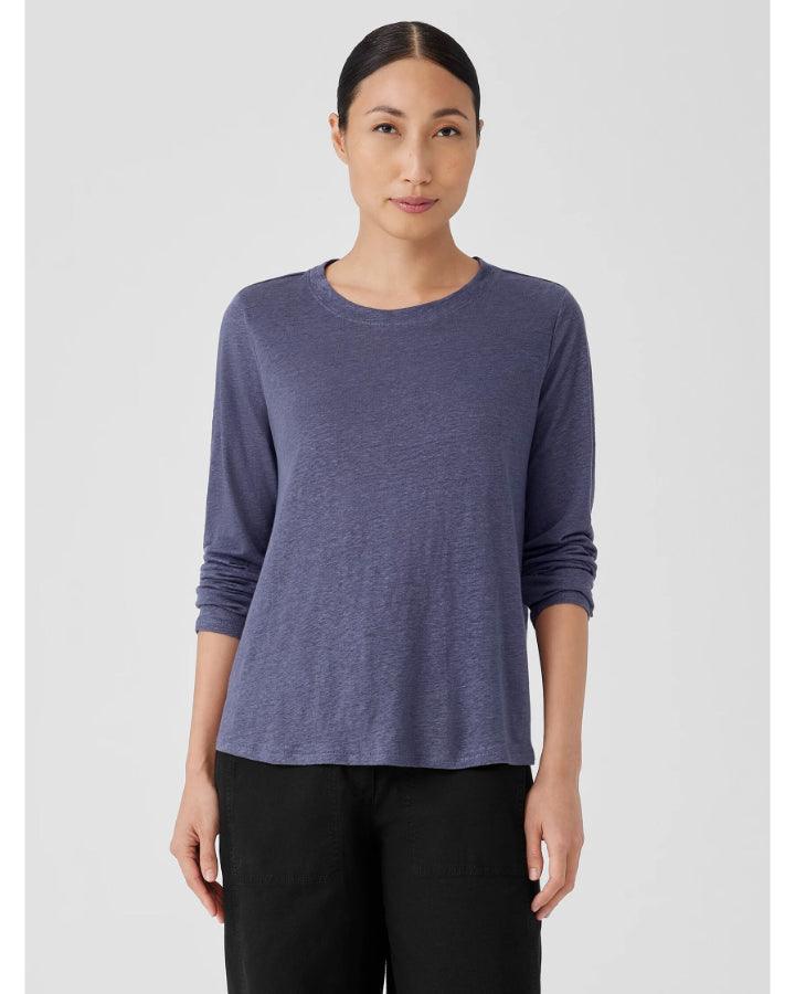 Eileen Fisher - Organic Linen Jersey Long Sleeve Top