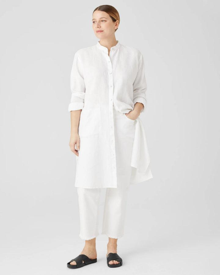 Eileen Fisher - Organic Linen Mandarin Collar Dress