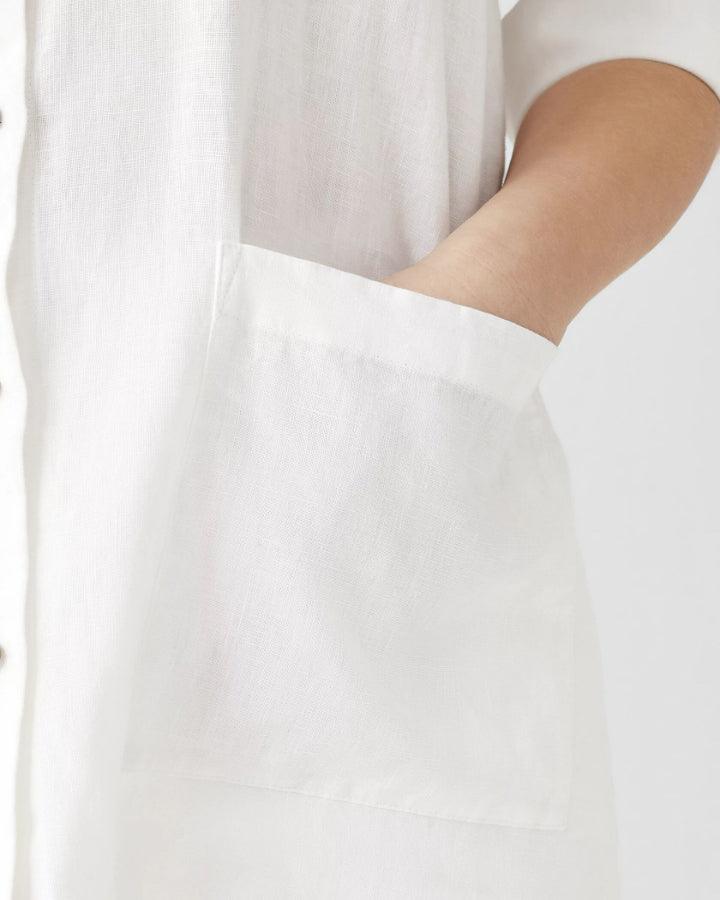 Eileen Fisher - Organic Linen Mandarin Collar Dress