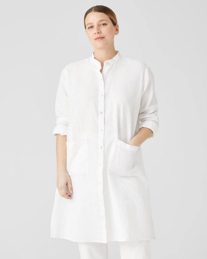 Eileen Fisher - Organic Linen Mandarin Collar Dress