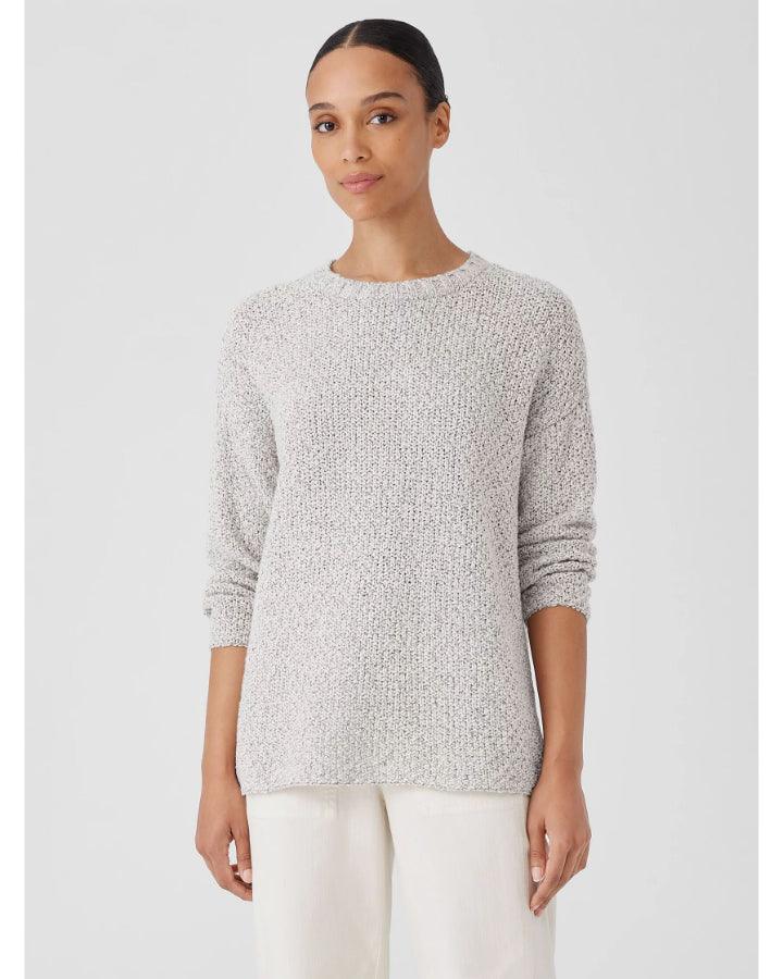 Eileen Fisher - Peruvian Cotton Crimp Crew Neck KnitTunic