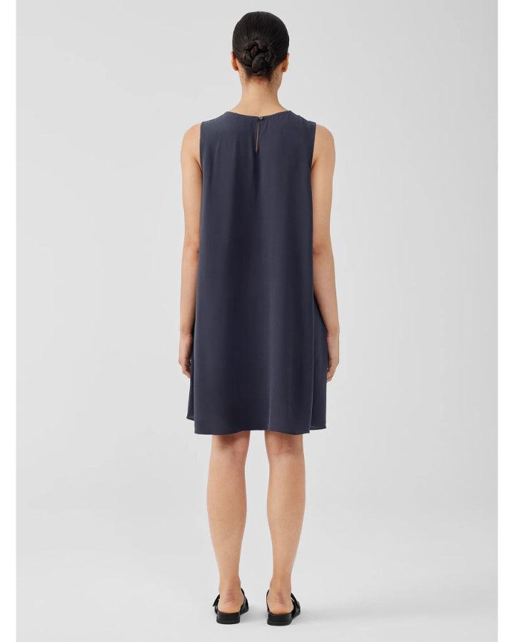 Eileen fisher silk shop georgette crepe dress