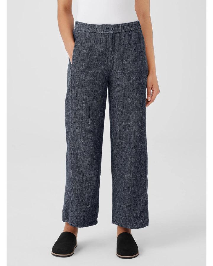 Eileen Fisher - Tweedy Hemp Cotton Wide Leg Pant