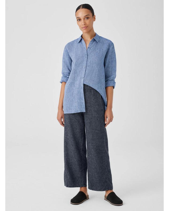 Eileen Fisher - Tweedy Hemp Cotton Wide Leg Pant