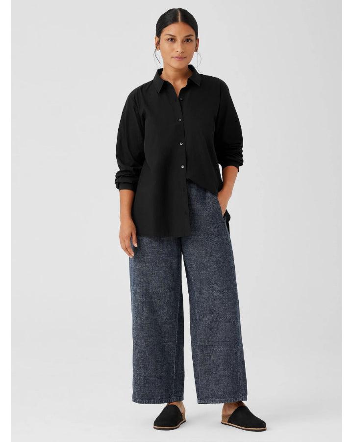 Eileen Fisher - Tweedy Hemp Cotton Wide Leg Pant