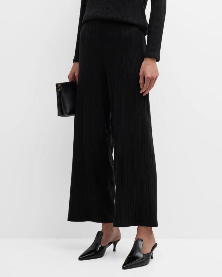 Eileen Fisher - Wide Rib Knit Pull On Ankle Pant