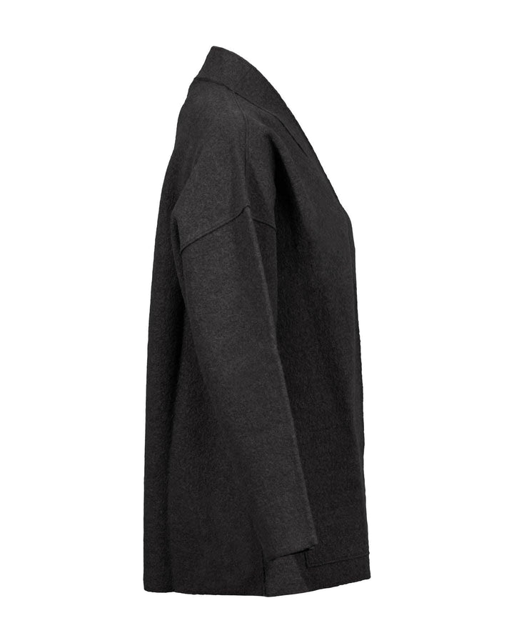Eileen Fisher - Wool High Collar Jacket Black