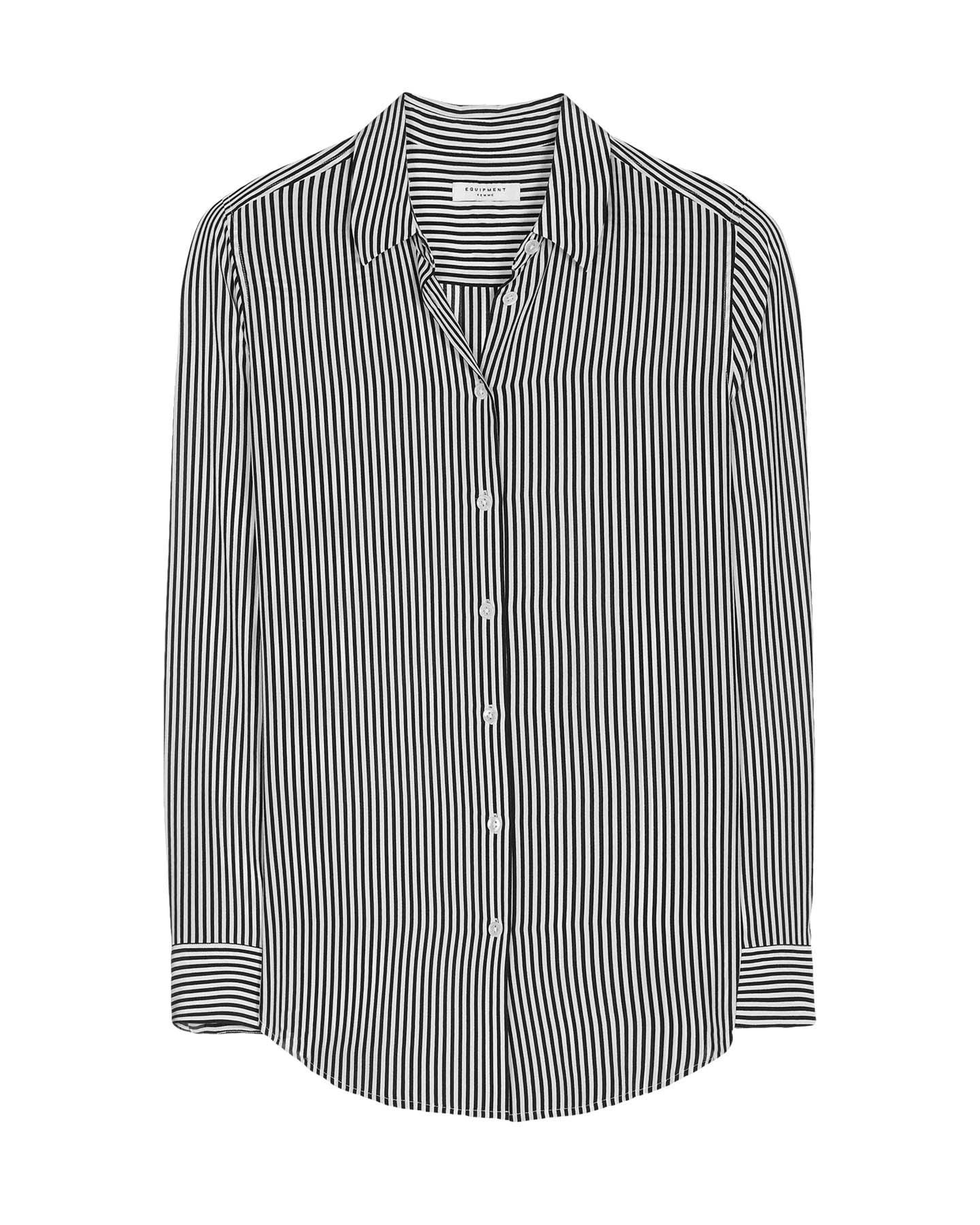 Essential Silk Striped Shirt – BLU'S