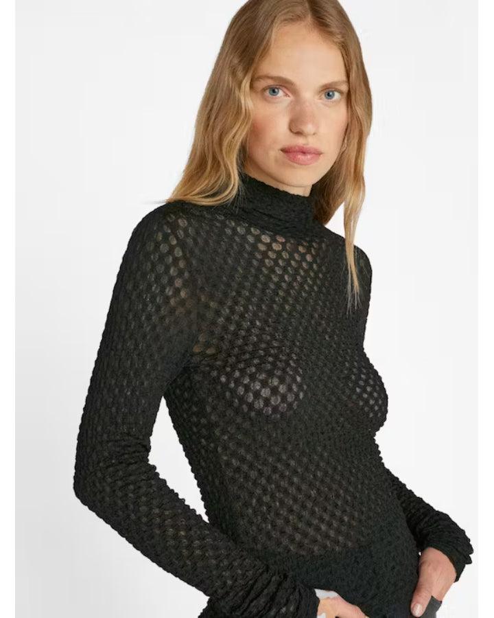 Frame - Mesh Lace Turtleneck