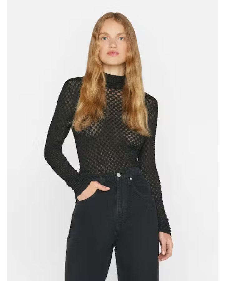 Frame - Mesh Lace Turtleneck