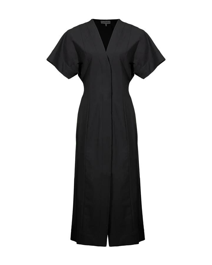 Ganni - Ganni Drapey Melange Midi Dress