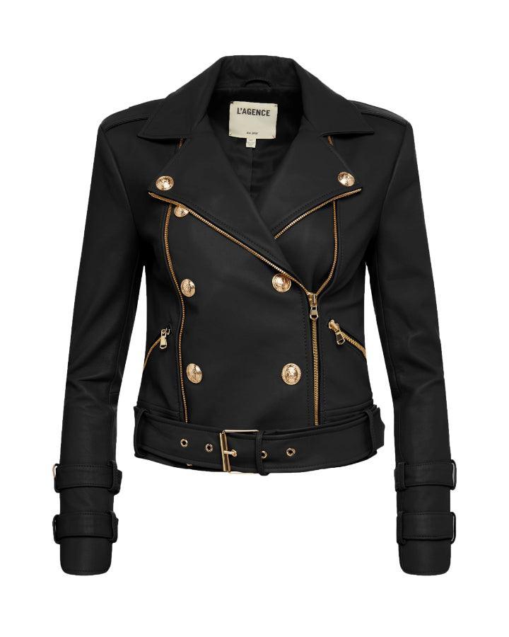 L'Agence - Billie Belted Leather Jacket