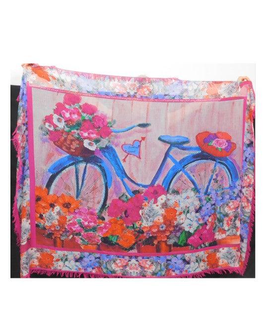 Loves Pure Light - Blue Bicycle Scarf