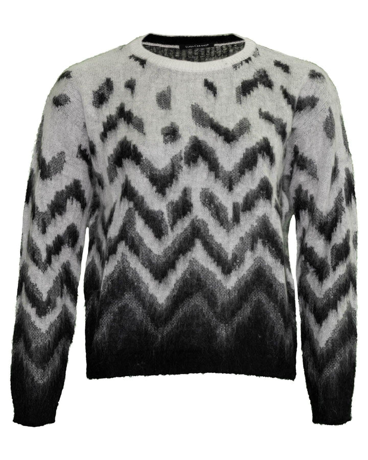 Luisa Cerano - Chevron Print Pullover