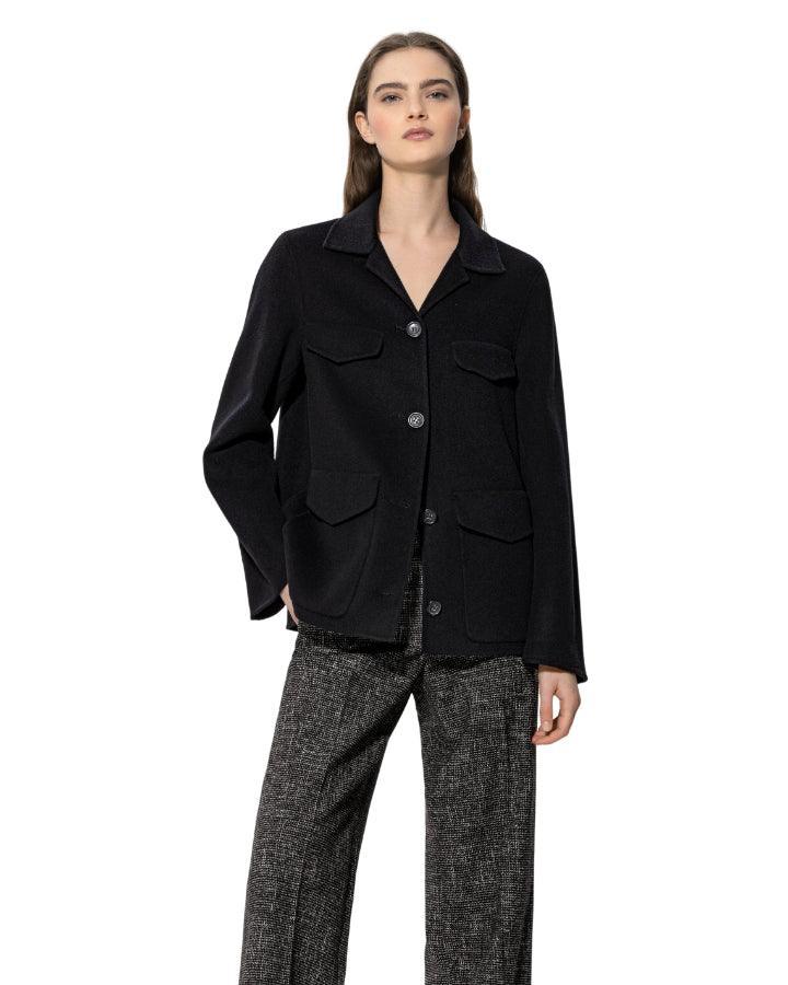 Luisa Cerano - Four Fake Pocket Wool Coat