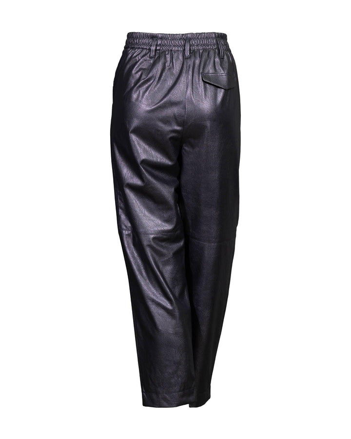 Luisa Cerano - Metallic Finish Stretch Vegan Leather Pants