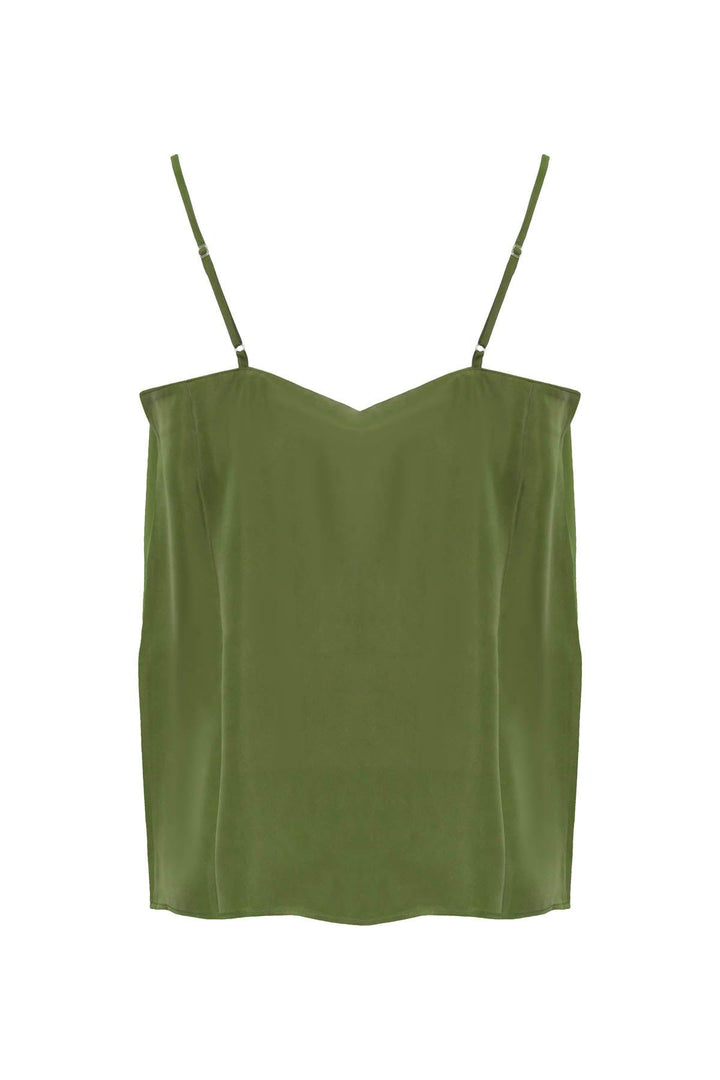 Luisa Cerano - Silk Cami Green