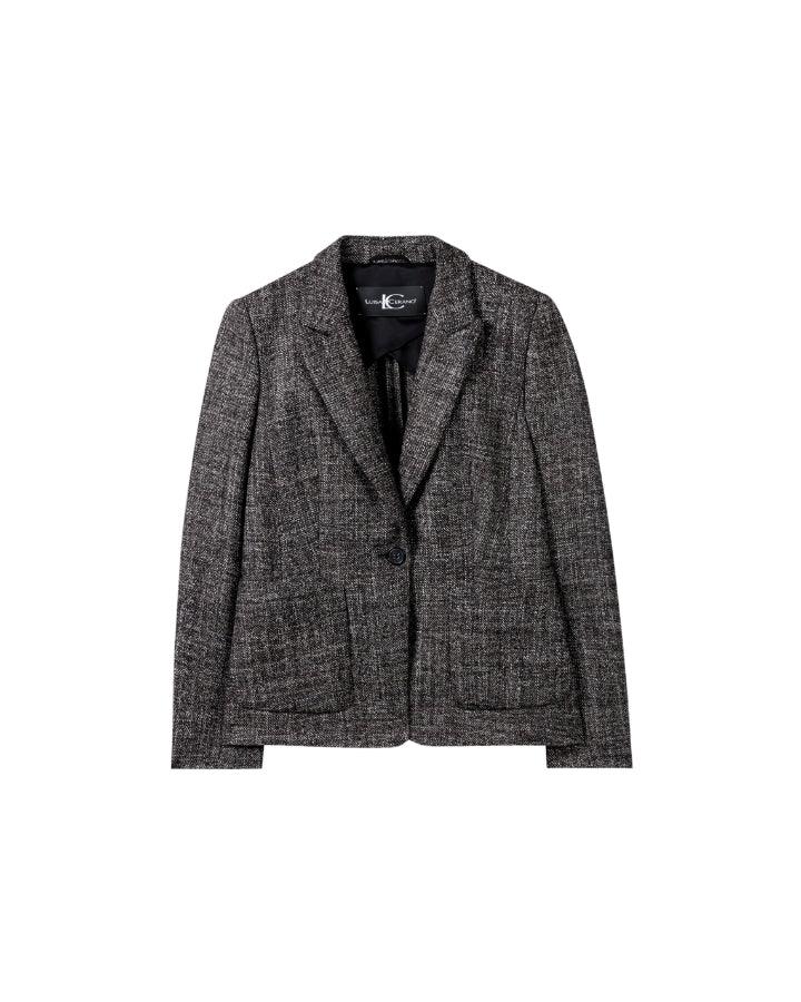 Luisa Cerano - Tweed Wool One Button Blazer