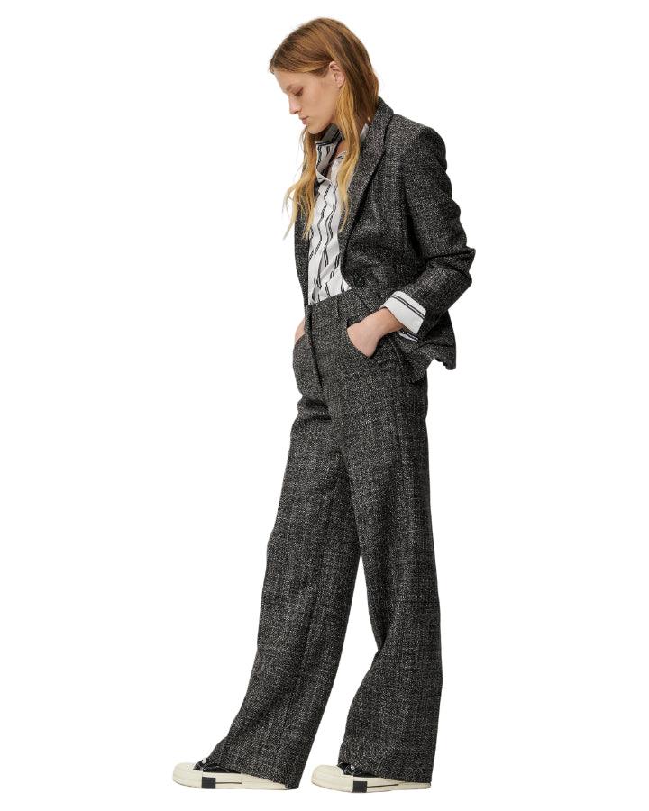 Luisa Cerano - Tweed Wool One Button Blazer