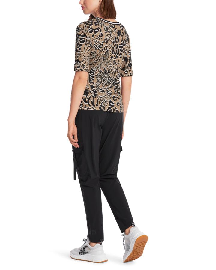 Marc Cain - Animal Crossing Print Rib T-Shirt