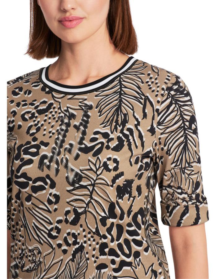 Marc Cain - Animal Crossing Print Rib T-Shirt