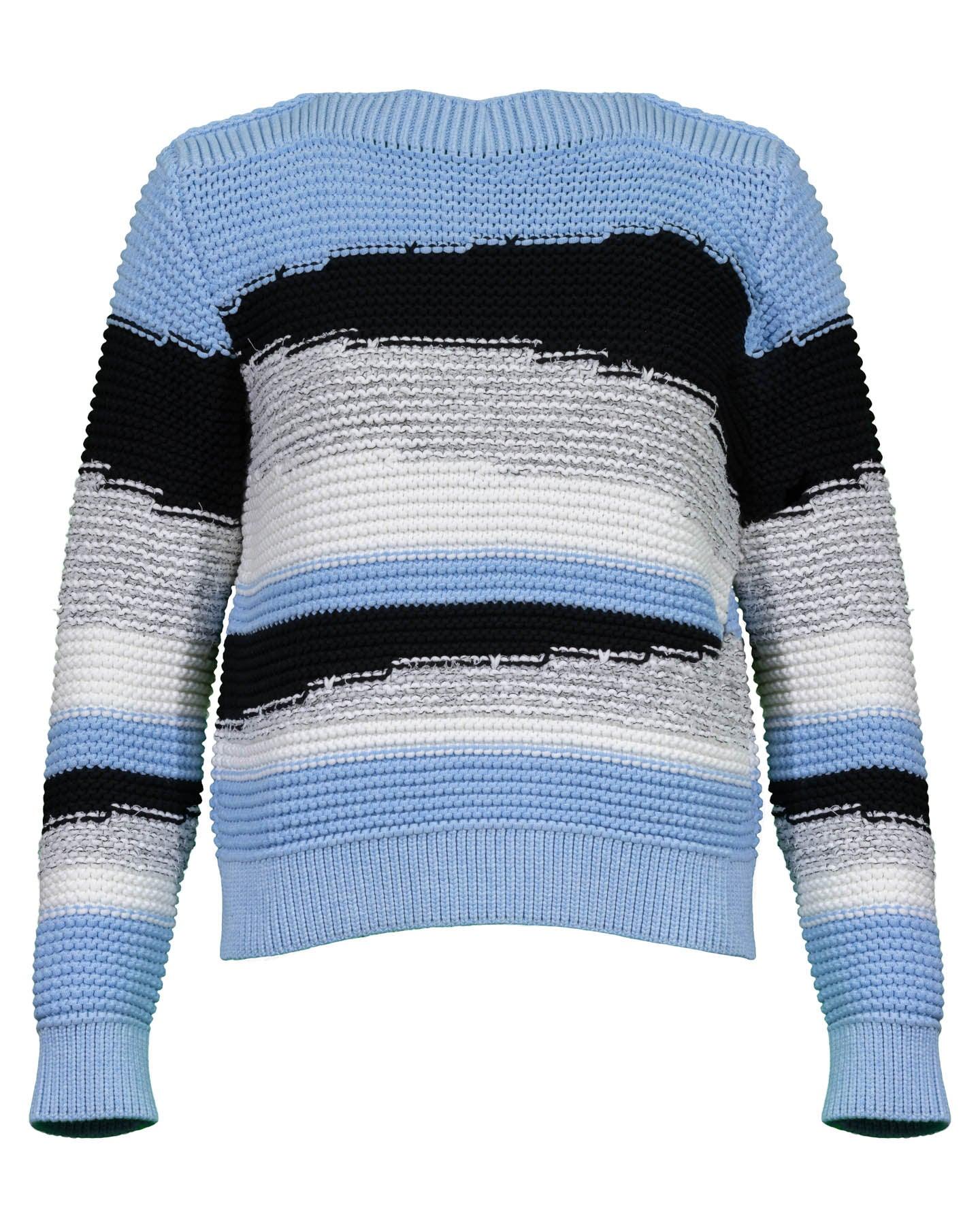 Marc Cain Chunky Cotton Asymmetrical Stripe Sweater – BLU'S