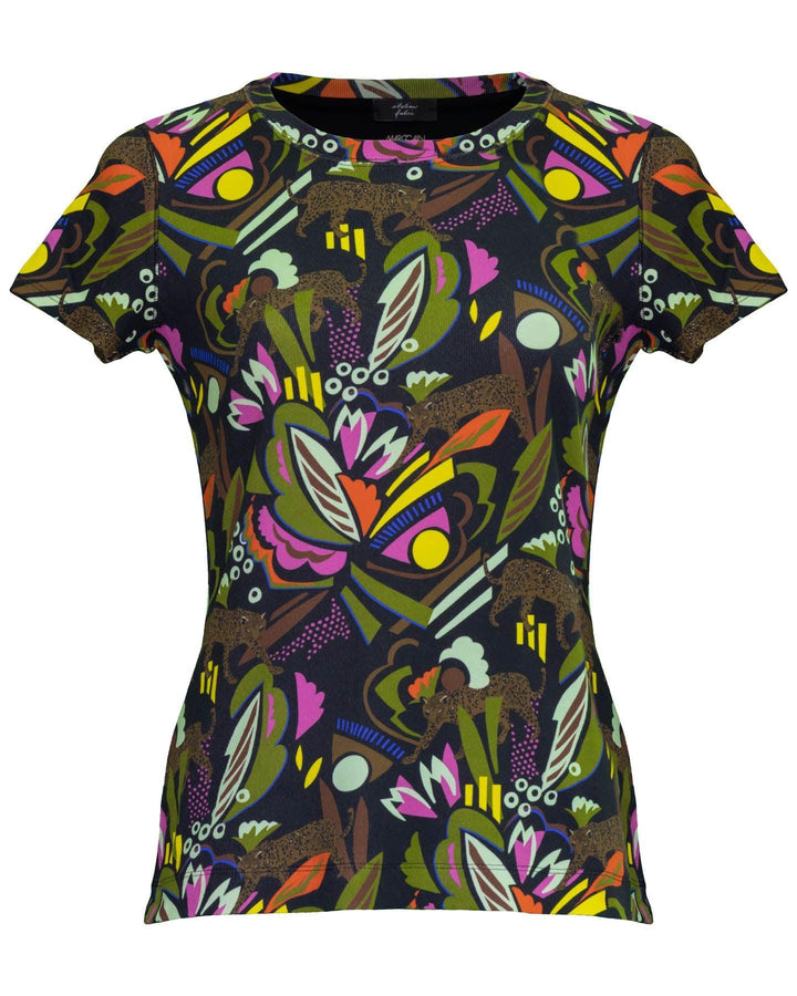 Marc Cain - Jacquard Floral Print T-Shirt