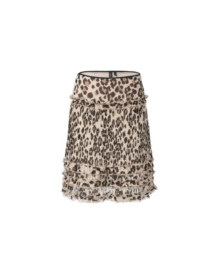 Marc Cain Leopard Print Tiered Skirt Blus 2177