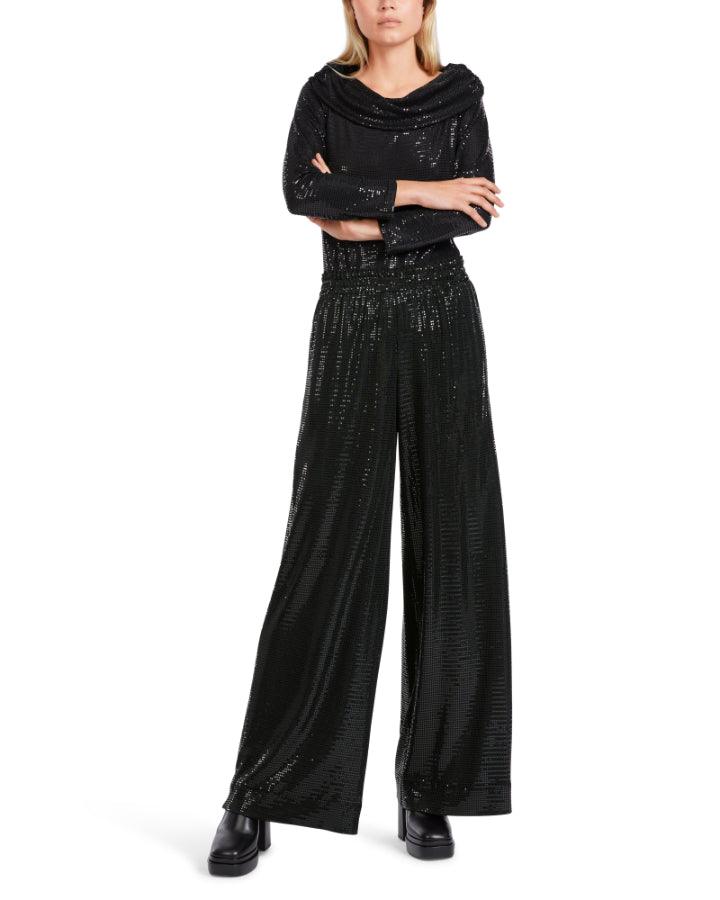 Marc Cain - Sequin Wide Leg Pull On Pant