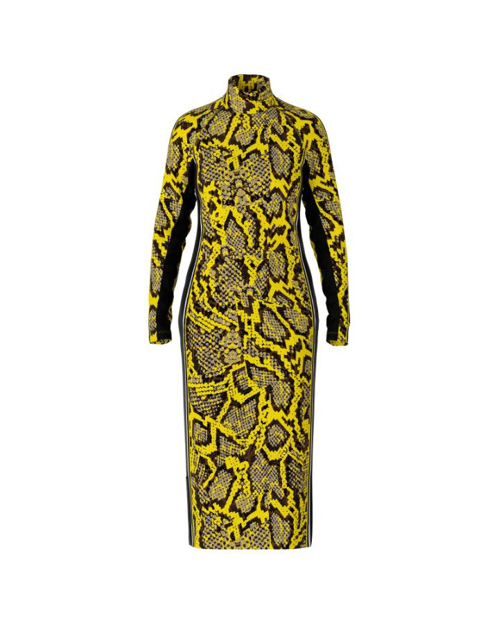 Marc Cain - Snaky Croc Print Fitted Dress