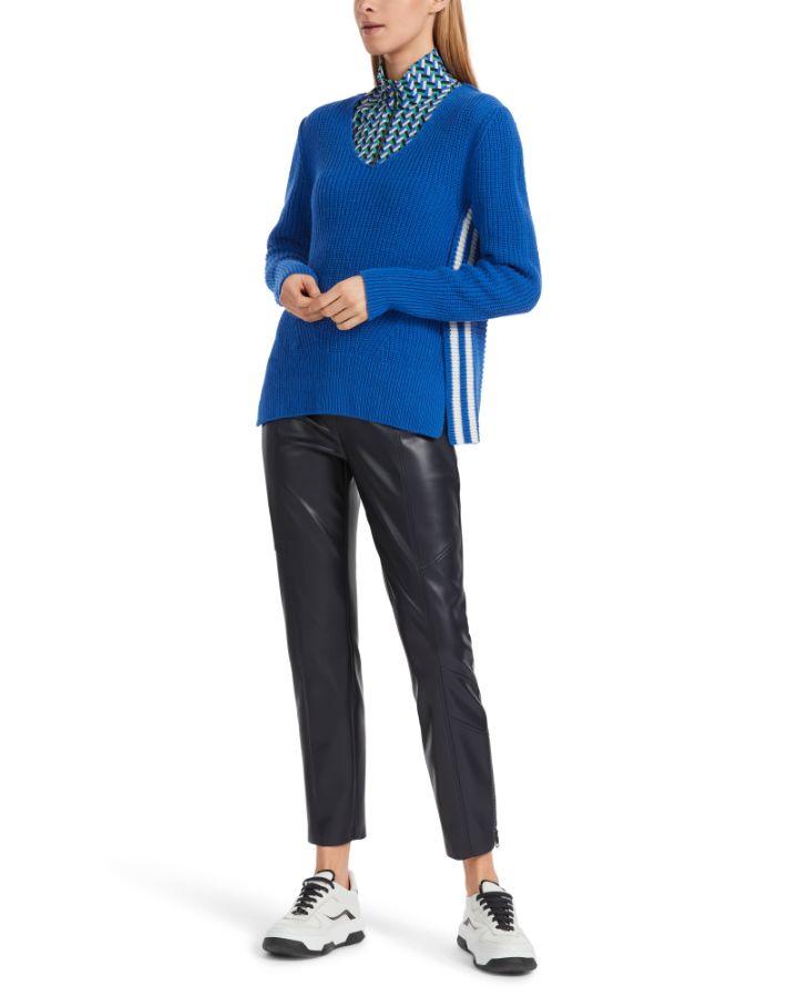 Marc Cain - Wool Blend Ribbed Pullover