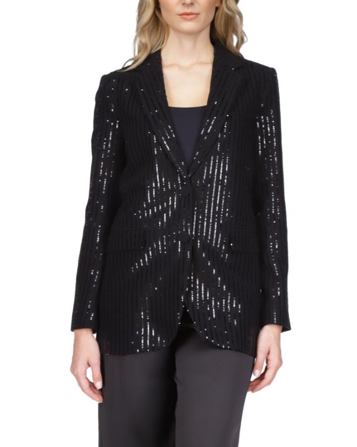 Michael Kors - Pinstripe Sequined Crepe Blazer