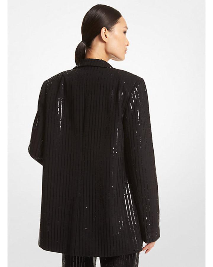 Michael Kors - Pinstripe Sequined Crepe Blazer