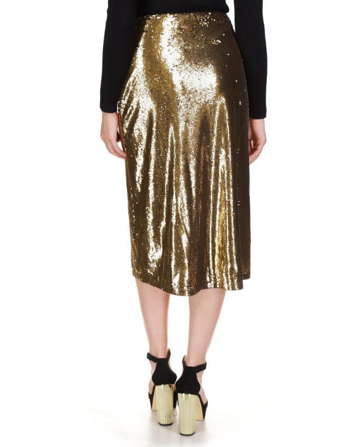 Sequin A Line Midi Skirt